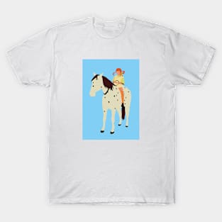 Pippi Longstocking with Mr. Nilsson and her horse Little Old Man T-Shirt